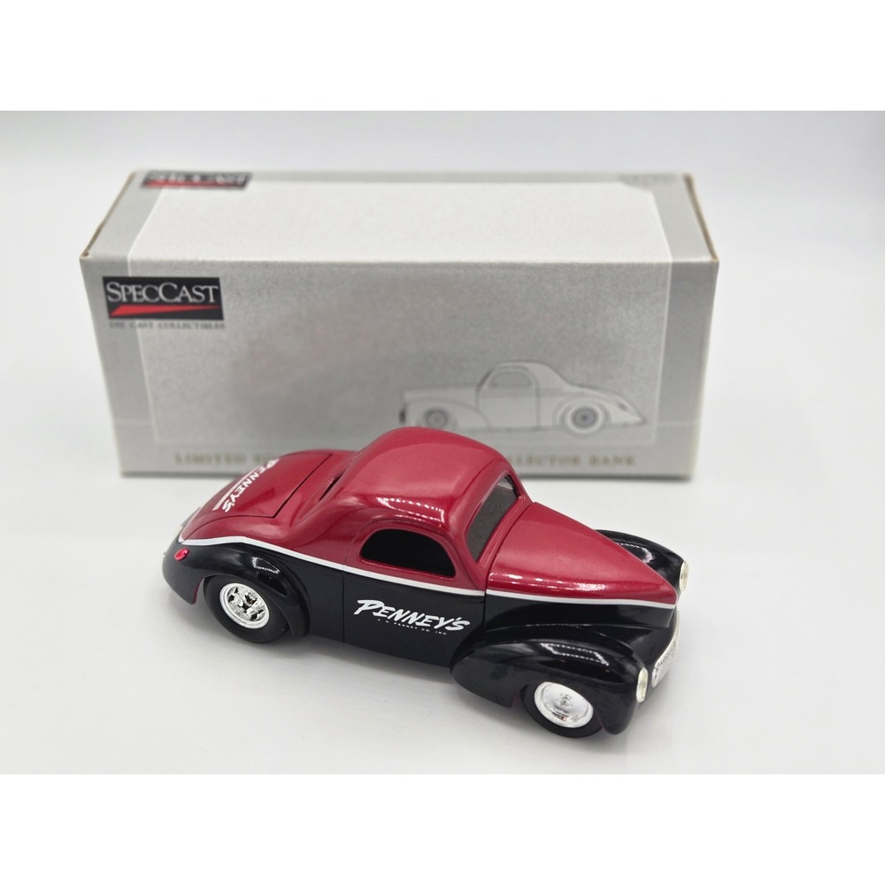Vintage SpecCast Die-Cast Metal‎ Collector Bank - 1941 Willys Coupe Street Rod